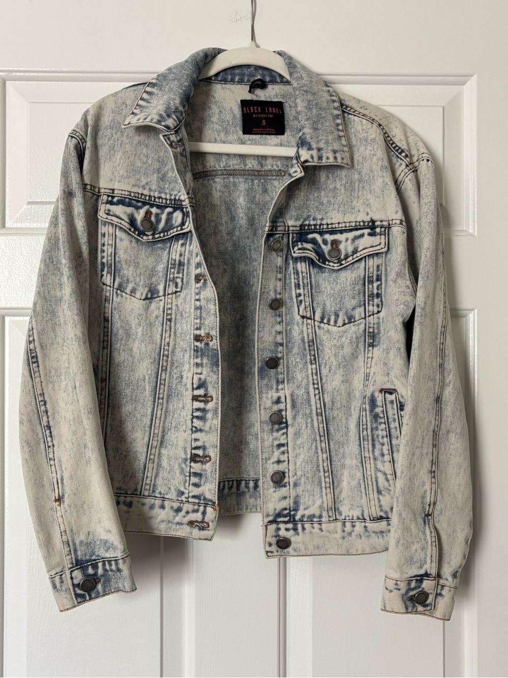 Black Label C’est Toi Acid Wash Denim Jacket Size Small